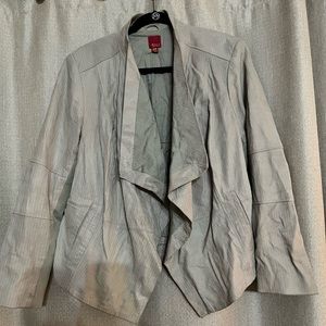 Gray GILI Leather Open Jacket 20W